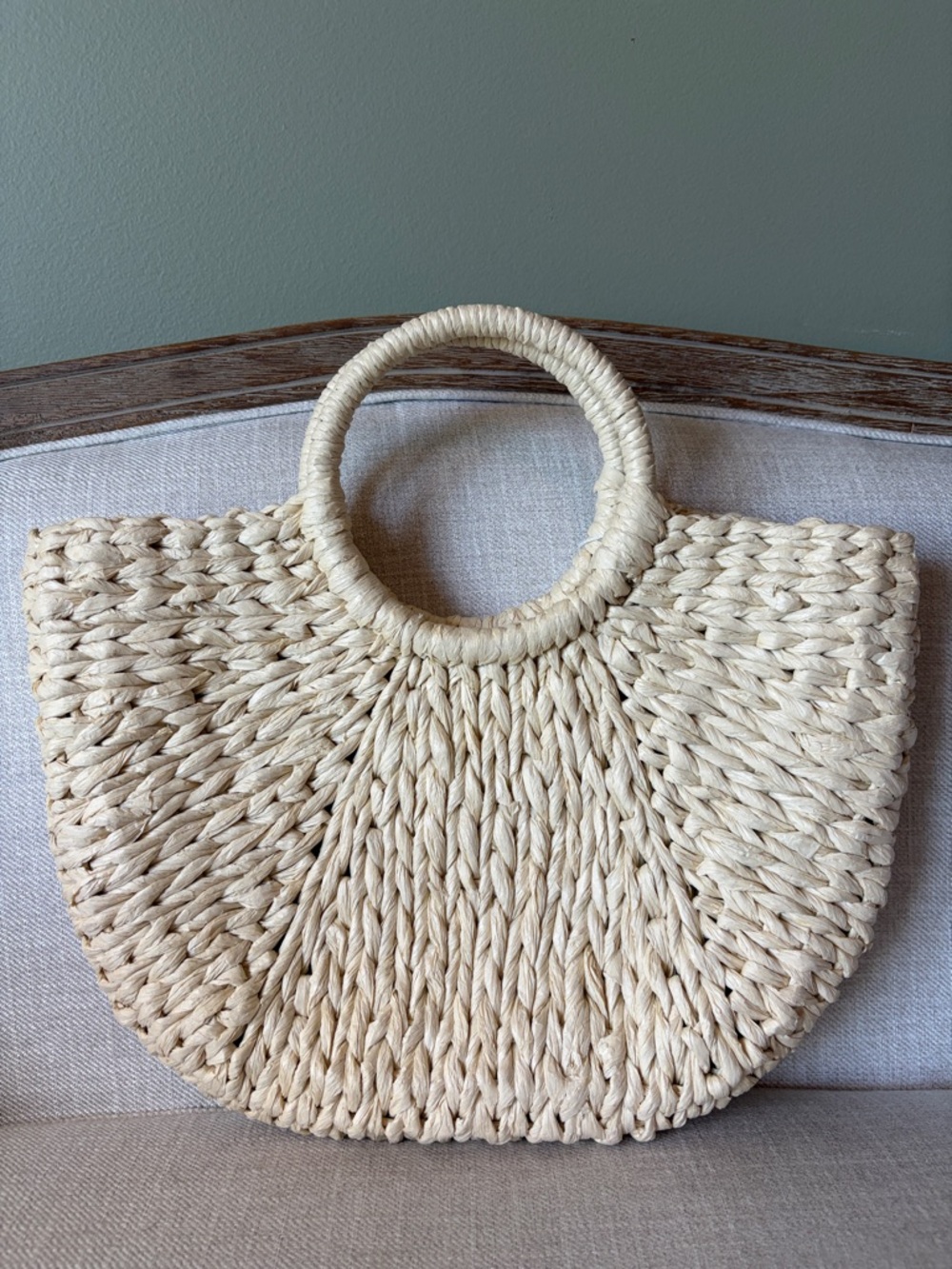 L'occitane En Provence Handmade Natural Paper Straw Tote Bag New with Tags - Picture 3 of 9